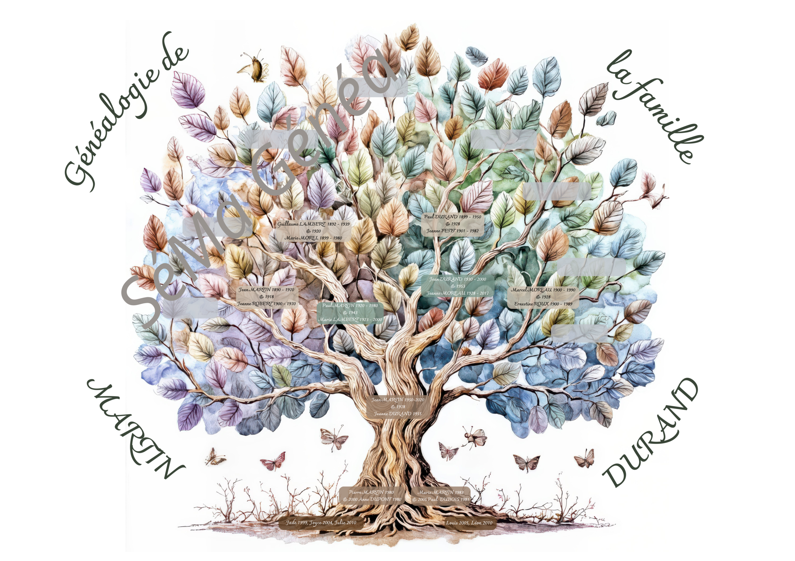 Exemple Arbre généalogique personnalisé