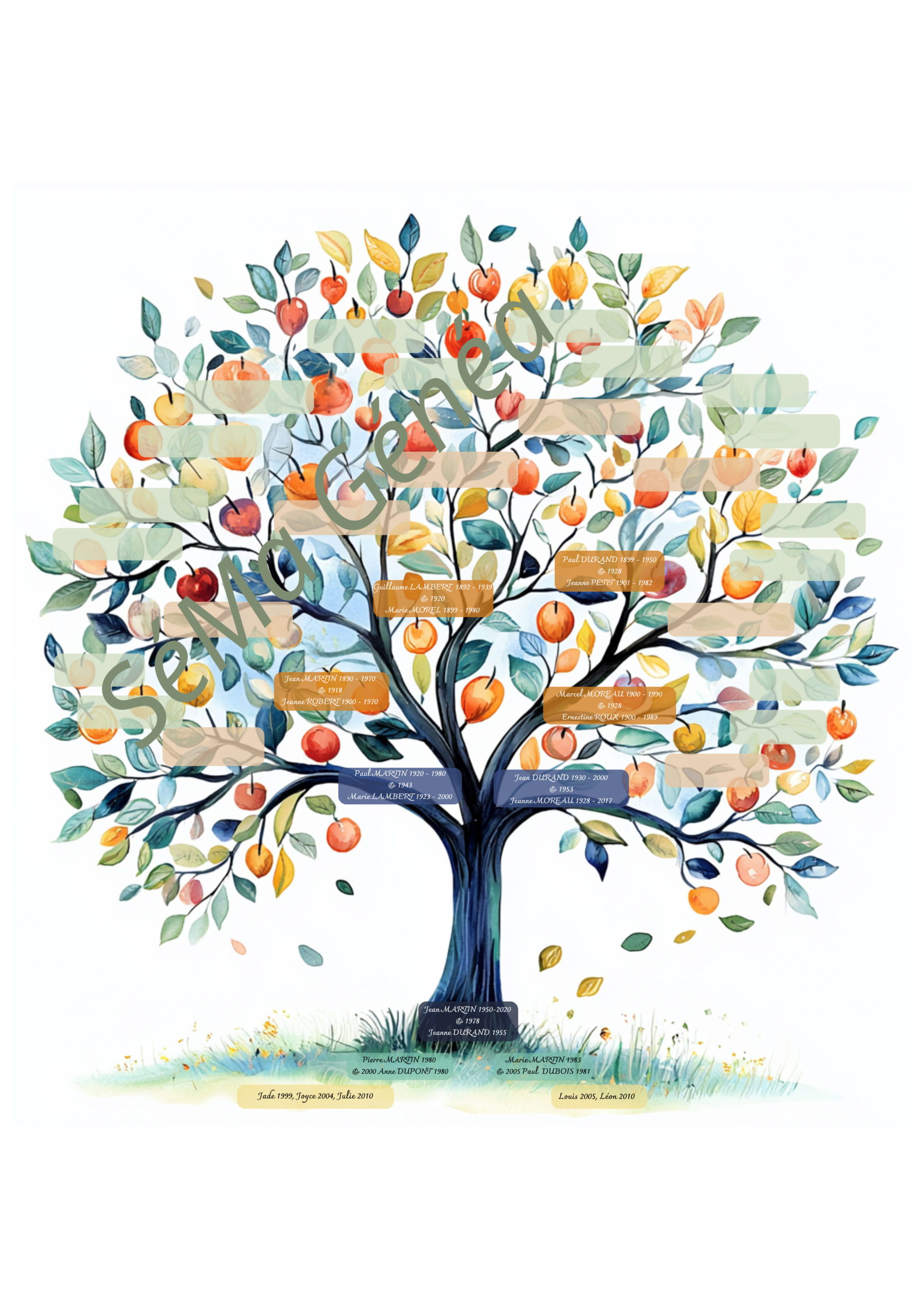 Exemple Arbre généalogique personnalisé