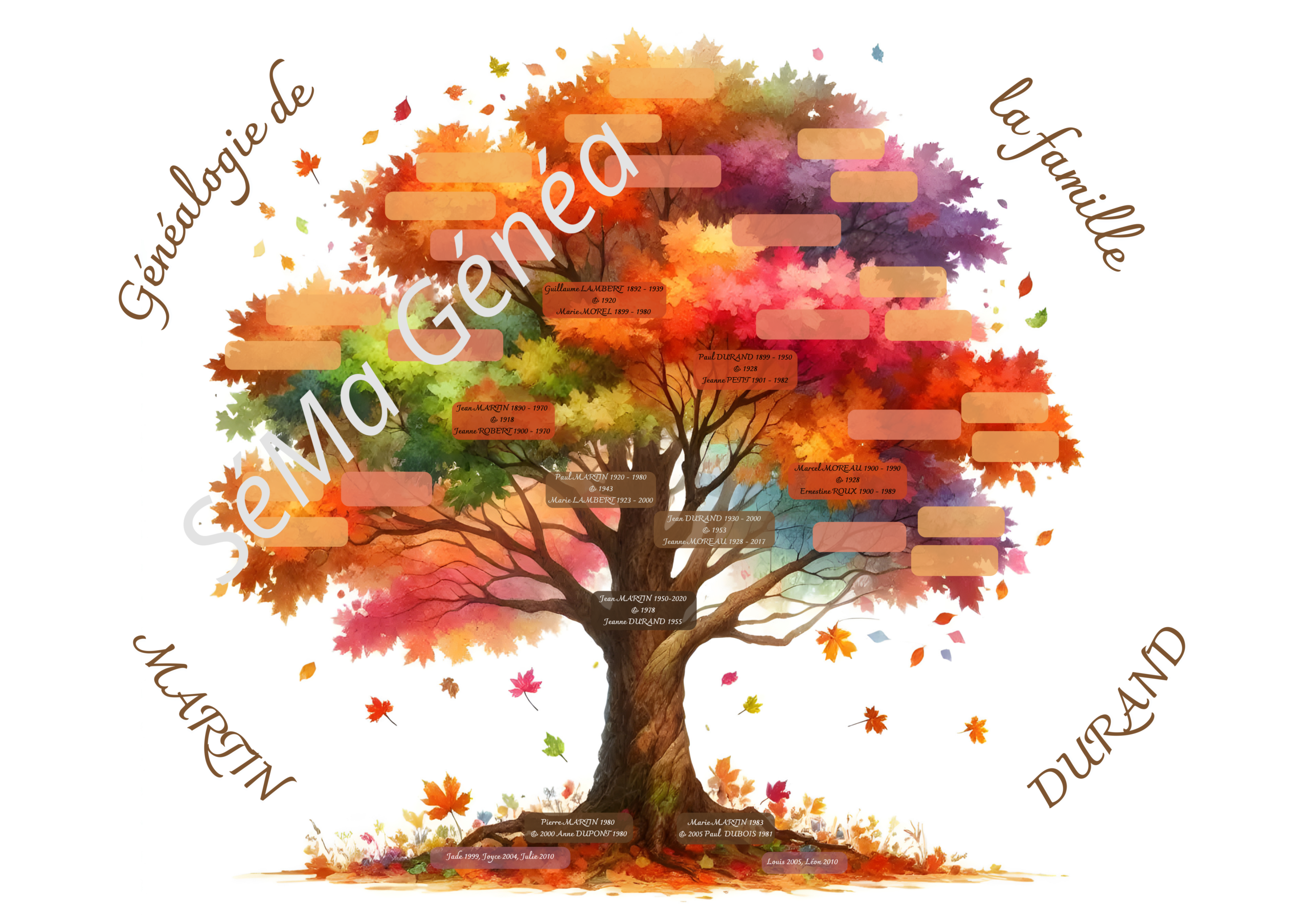 Exemple Arbre généalogique personnalisé