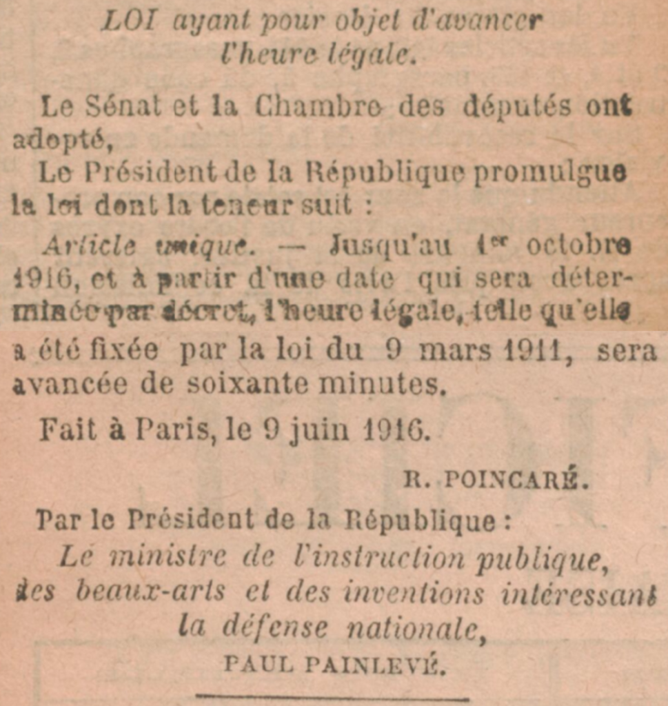 Loi 9 juin 1916